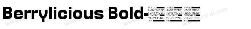 Berrylicious Bold字体转换